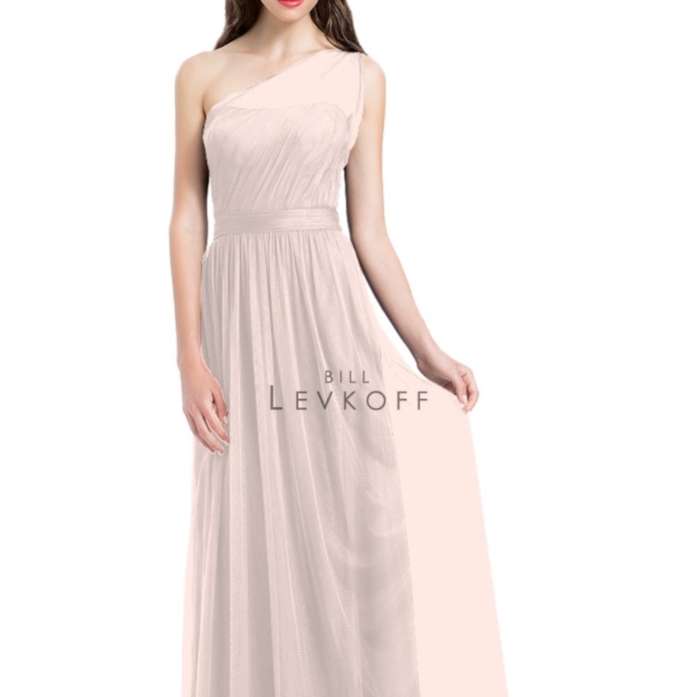 Petal Pink one shoulder Bill Levkoff  # 991